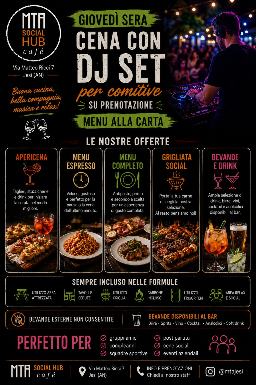 Cena con DJ Set